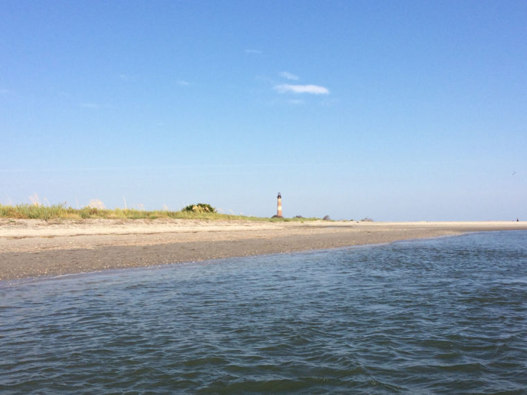 Morris Island with the lighthouse in the background