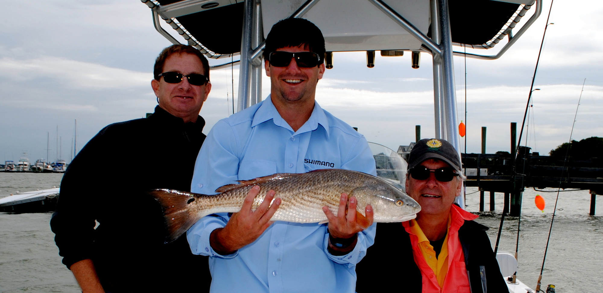 Inshore fishing charter trip off coast of Charleston.