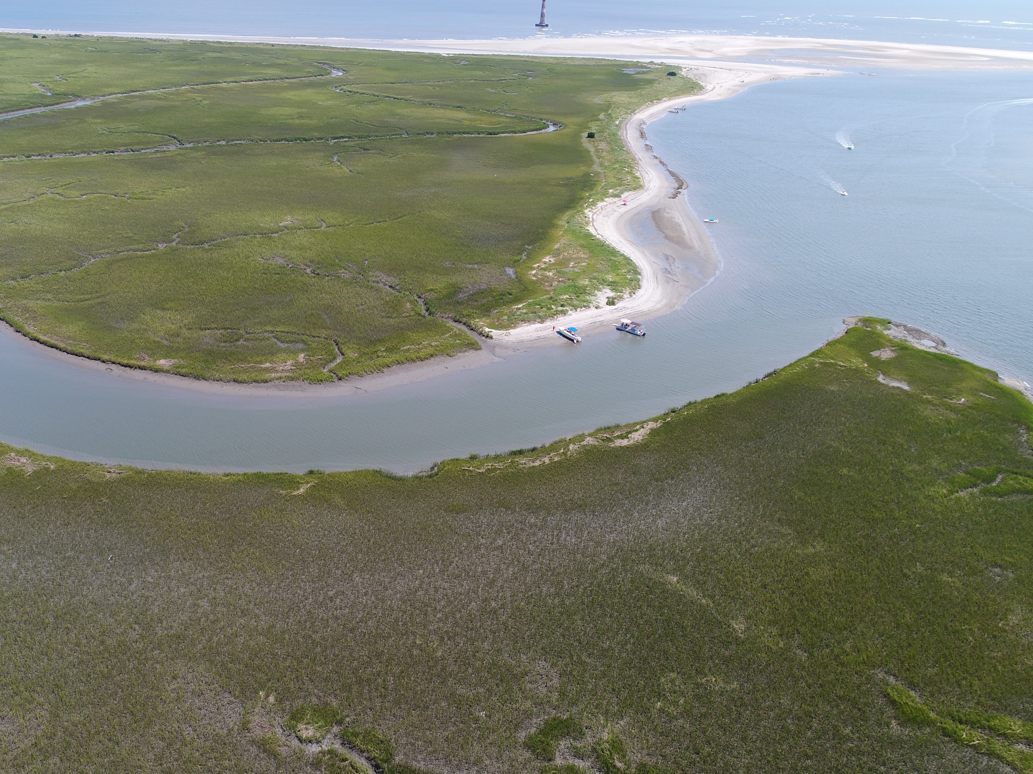 Aerial view of one of the nearshore fishing areas